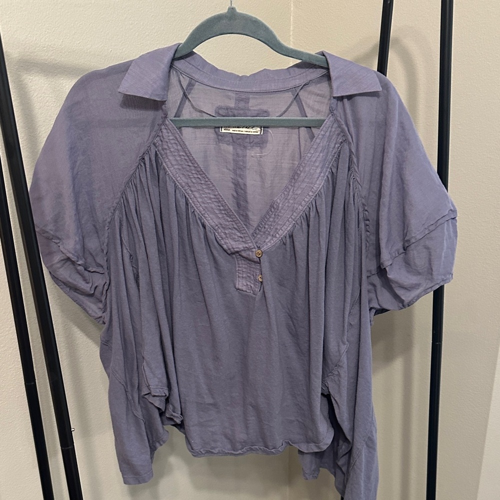 Free People Sun Ray Babydoll Top
